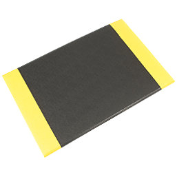 COBA Europe Orthomat Anti-Fatigue Floor Mat Black / Yellow 1.5m x 0.9m x 9mm