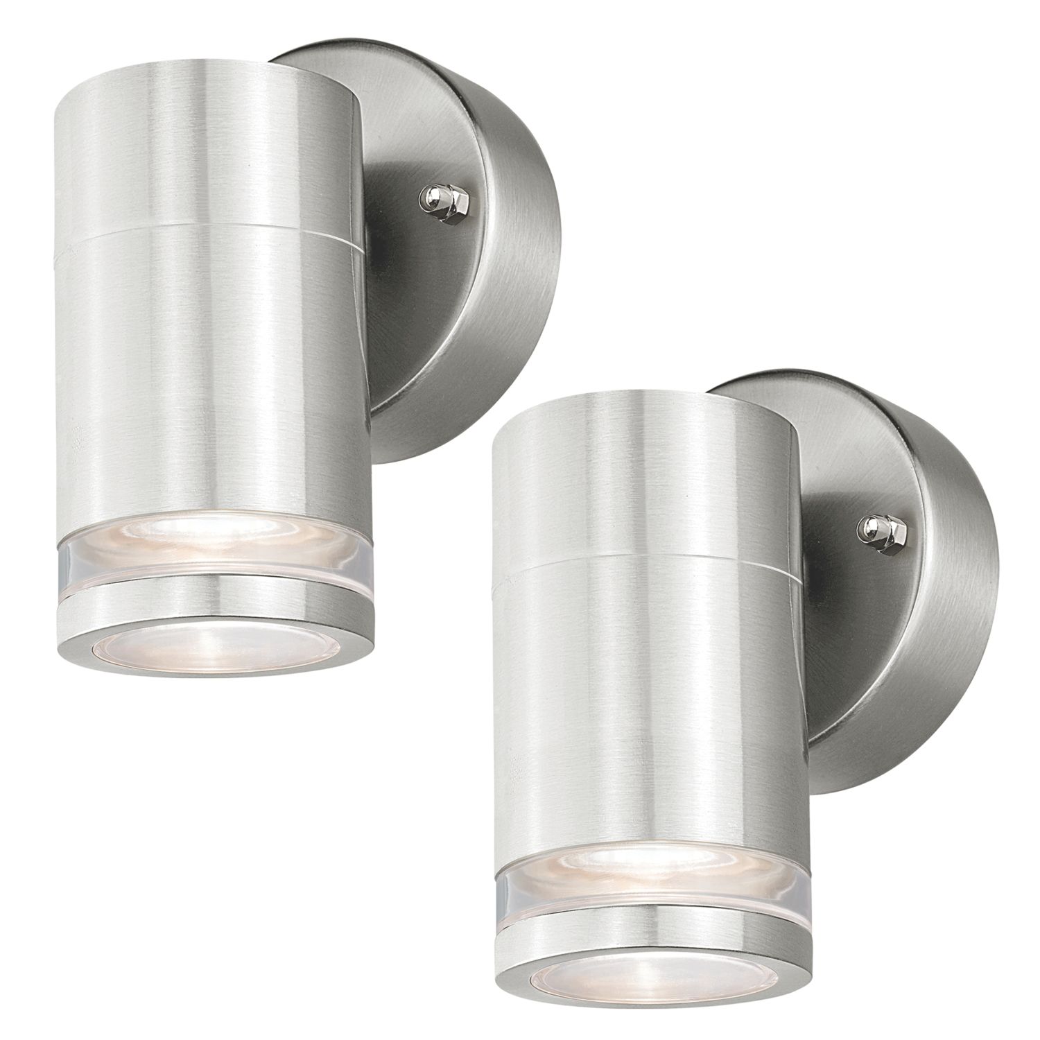 4lite WiZ Marinus Outdoor LED Single Direction Smart GU10 Wall Lights Stainless Steel (175GR)
