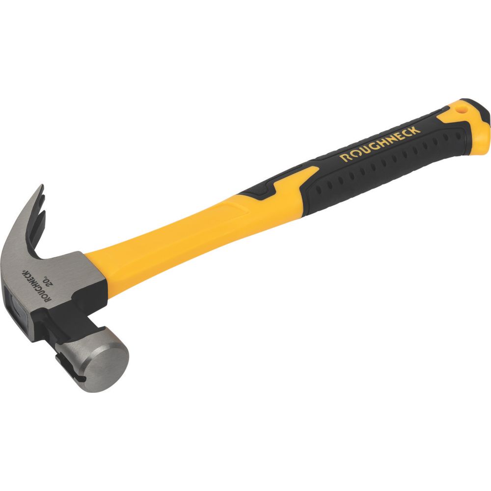 Roughneck Fibreglass Claw Hammer 20oz (0.57kg) - Screwfix