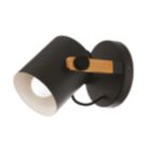 Eglo Hornwood Cylindrical 1-Light Wall Spotlight Black