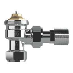 Drayton  15mm x 1/2" Chrome Angled Traditional Thermostatic Radiator Valve Body