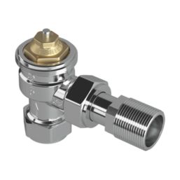 Drayton  15mm x 1/2" Chrome Angled Traditional Thermostatic Radiator Valve Body
