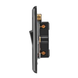 Arlec  20A 1-Gang DP Control Switch Black Nickel with Neon with Colour-Matched Inserts