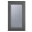 Crystal  Left-Hand Opening Obscure Double-Glazed Casement Anthracite on White uPVC Window  610mm x 1190mm