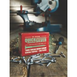 Quicksilver  PZ Double-Countersunk Thread Cutting Woodscrews 8ga x 1 1/2" 200 Pack