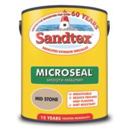 Sandtex 5Ltr Ultra Smooth Mid Stone Masonry Paint