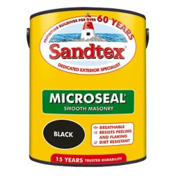 Sandtex  Ultra Smooth Black Masonry Paint 5Ltr