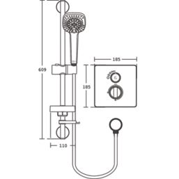 Ideal Standard Concept Easybox Gravity-Pumped Flexible Concealed Chrome Thermostatic Mixer Shower