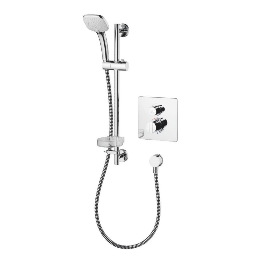 Ideal Standard Concept Easybox Gravity-Pumped Flexible Concealed Chrome Thermostatic Mixer Shower