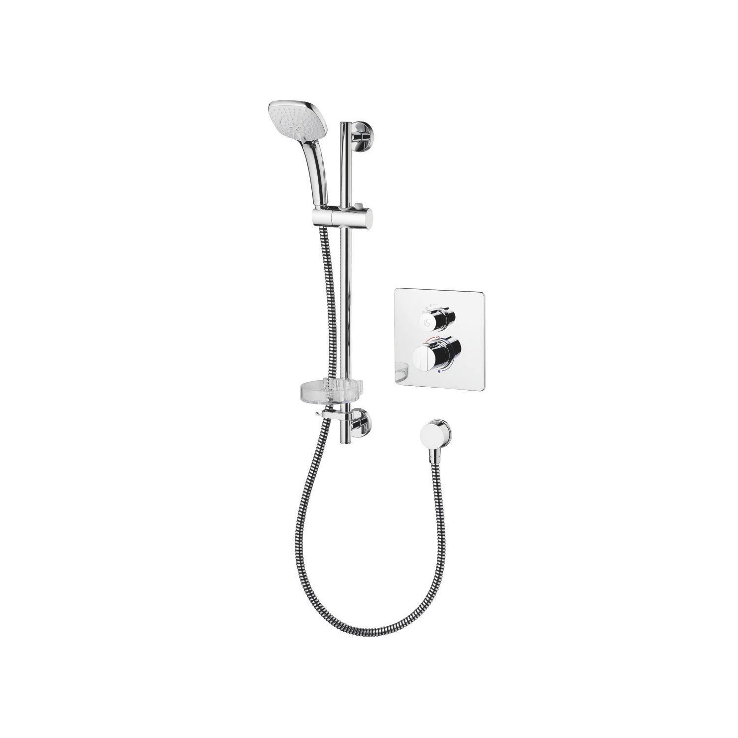 Ideal Standard Concept Easybox Gravity-Pumped Flexible Concealed Chrome Thermostatic Mixer Shower (1761H)