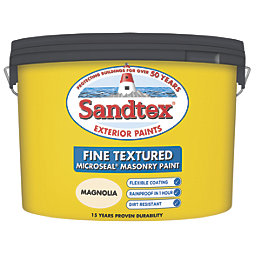 Sandtex  Fine Textured Magnolia Masonry Paint 10Ltr