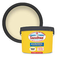 Sandtex Fine Textured Masonry Paint Cornish Cream 10Ltr