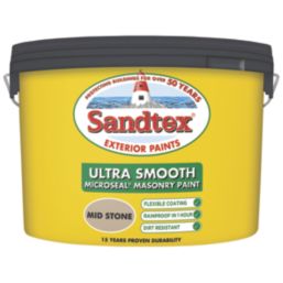 Sandtex 10Ltr Ultra Smooth Mid Stone Masonry Paint