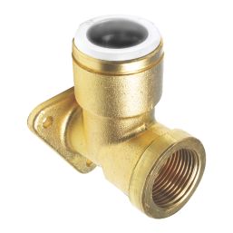 JG Speedfit  Plastic Push-Fit Adapting 90° Wall Plate Elbow 15mm x 1/2"