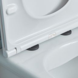 Brixton & Trade Toilet Seat Hinge Cover Caps Slim Black