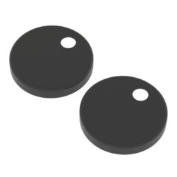 Brixton & Trade Toilet Seat Hinge Cover Caps Slim Black
