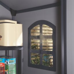 Rowlinson Airevale 4' x 3' (Nominal) Apex Plastic Storage Shed Light Grey