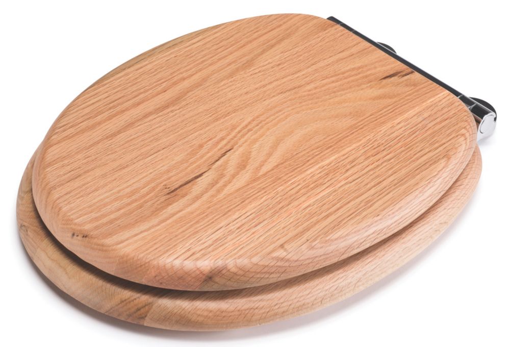 Croydex Rutland Soft-Close with Quick-Release Toilet Seat Solid Oak