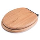 Croydex Rutland Soft-Close with Quick-Release Toilet Seat Solid Oak Natural