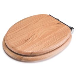 Croydex Rutland Soft-Close with Quick-Release Toilet Seat Solid Oak Natural