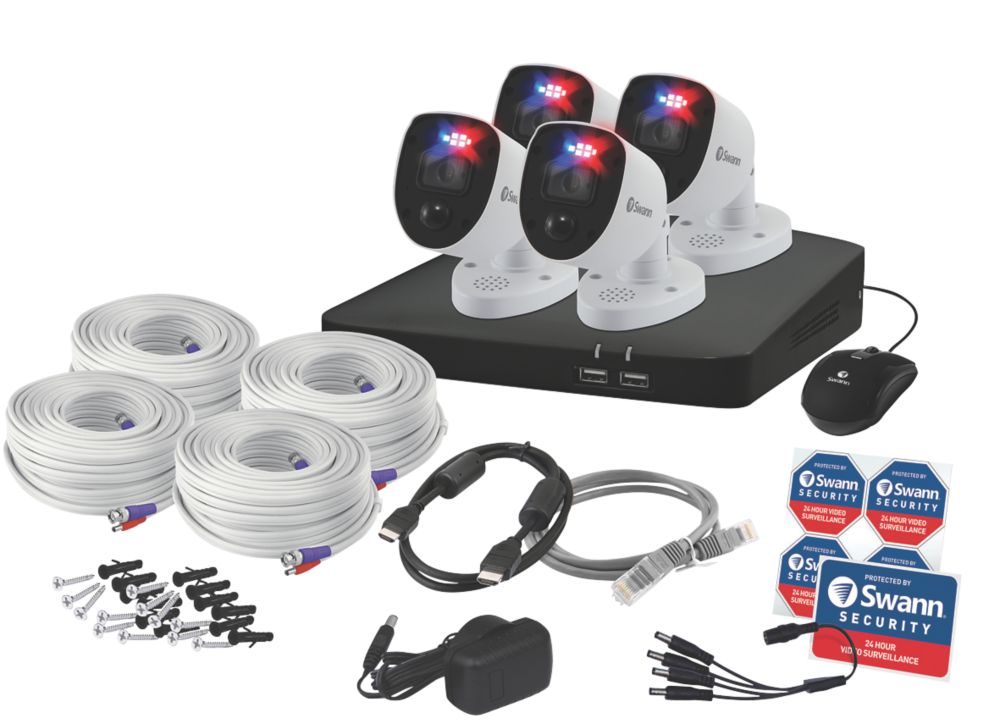 Swann SWDVK856804RL 2TB 8Channel 4K CCTV DVR Kit & 4 Indoor