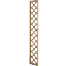 Forest Hidcote Softwood Rectangular Garden Trellis 1' x 6' 10 Pack