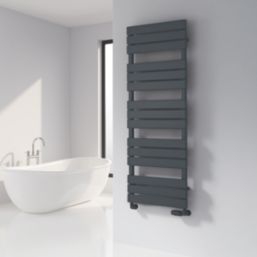 Reina 1424mm x 500mm 2291BTU Anthracite Flat Designer Towel Radiator