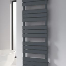 Reina 1424mm x 500mm 2291BTU Anthracite Flat Designer Towel Radiator