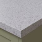 Wilsonart Lunar Matt Grey & White Quartz Effect Laminate Worktop 3000mm x 600mm x 38mm
