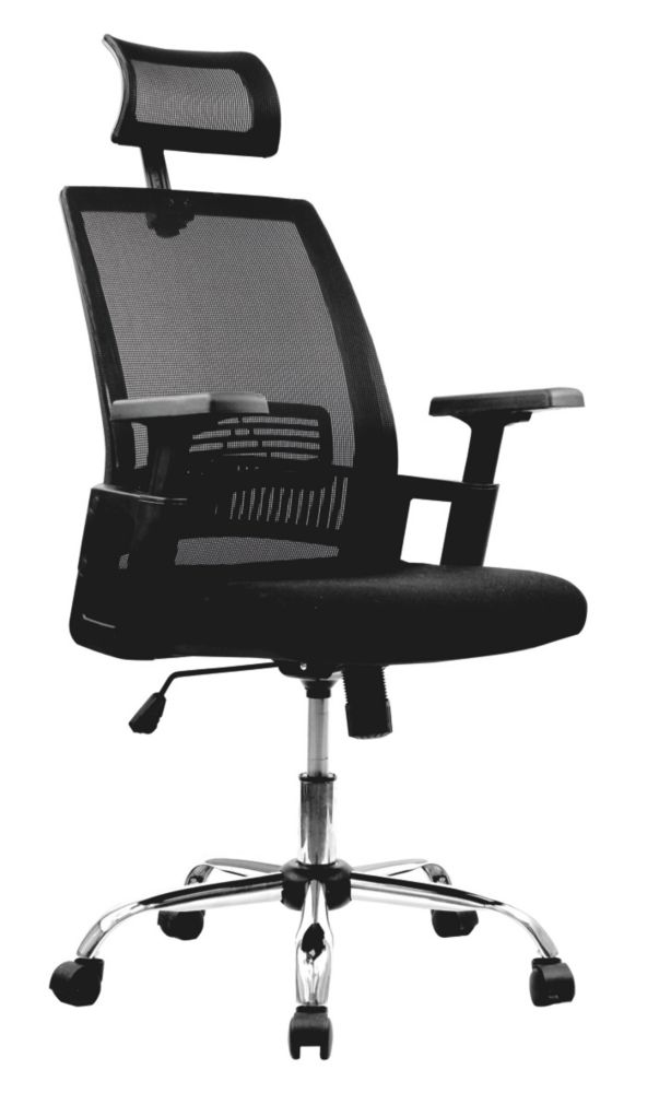 Nautilus Designs Alpha High Back Operator Chair Black | Office Chairs ...