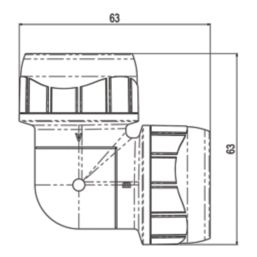 PolyPlumb Enhanced  Plastic Push-Fit Equal 90° Elbow 22mm
