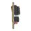 Contactum Lyric 13A 1-Gang DP Switched Socket Outlet Brushed Brass with Neon with Black Inserts