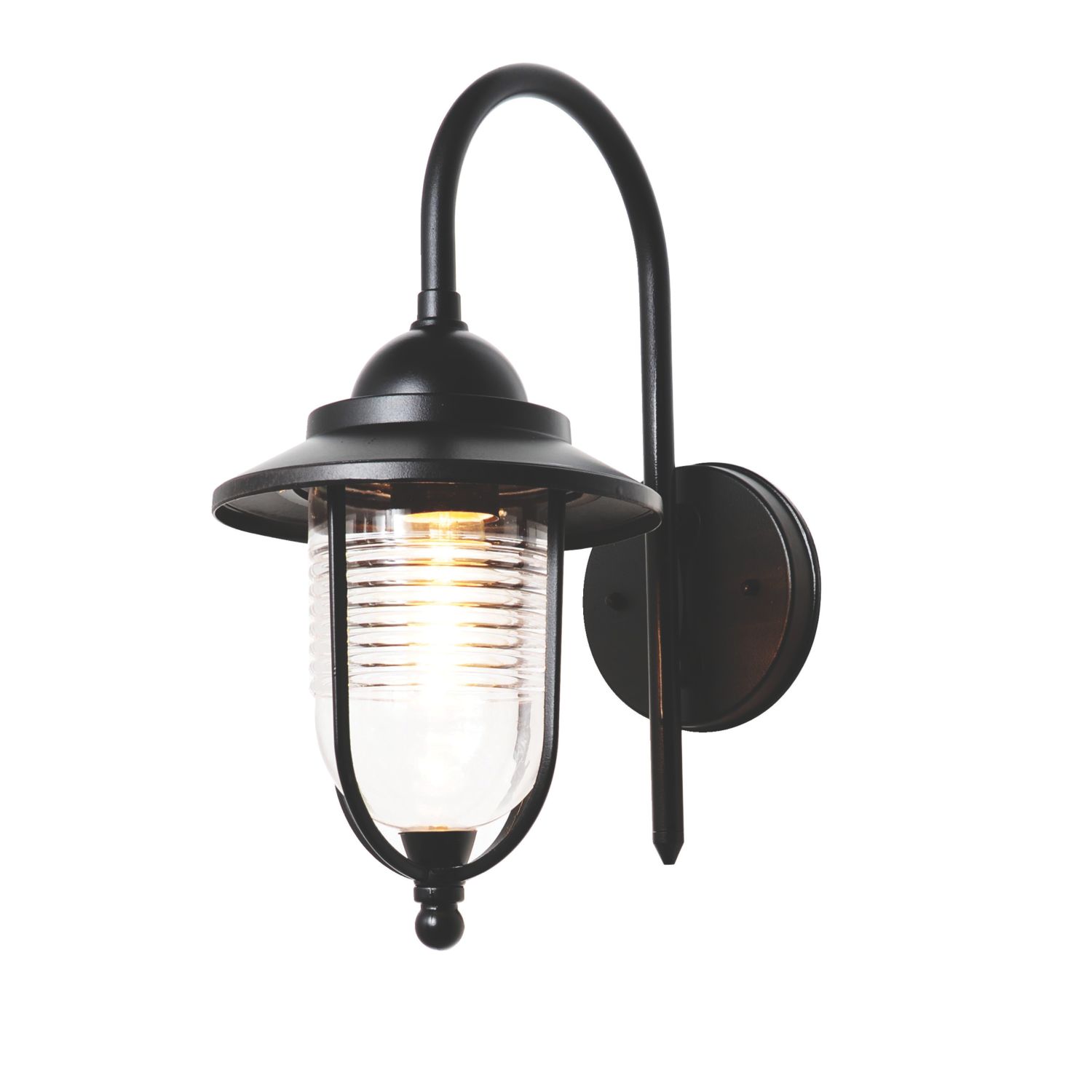 Zink Eris Outdoor Wall Light Fitting Black (176VH)