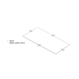 Mariz  Vena White Composite Kitchen Worktop 1240mm x 3050mm x 12mm