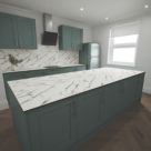 Mariz  Vena White Composite Kitchen Worktop 1240mm x 3050mm x 12mm