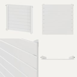 Flomasta  578mm x 600mm 1245BTU White Horizontal Designer Radiator