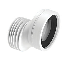 McAlpine  Rigid 40mm Offset WC Pan Connector White 130mm