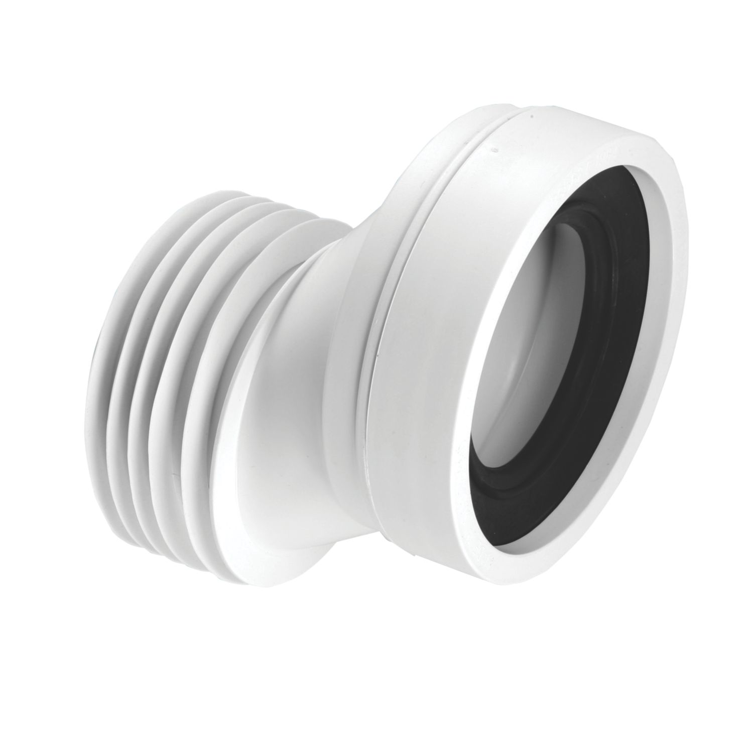 McAlpine Rigid 40mm Offset Toilet Pan Connector White 130mm (1772P)