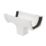 FloPlast  uPVC Square Running Outlet White 114mm x 65mm