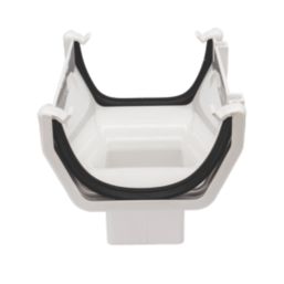FloPlast  uPVC Square Running Outlet White 114mm x 65mm