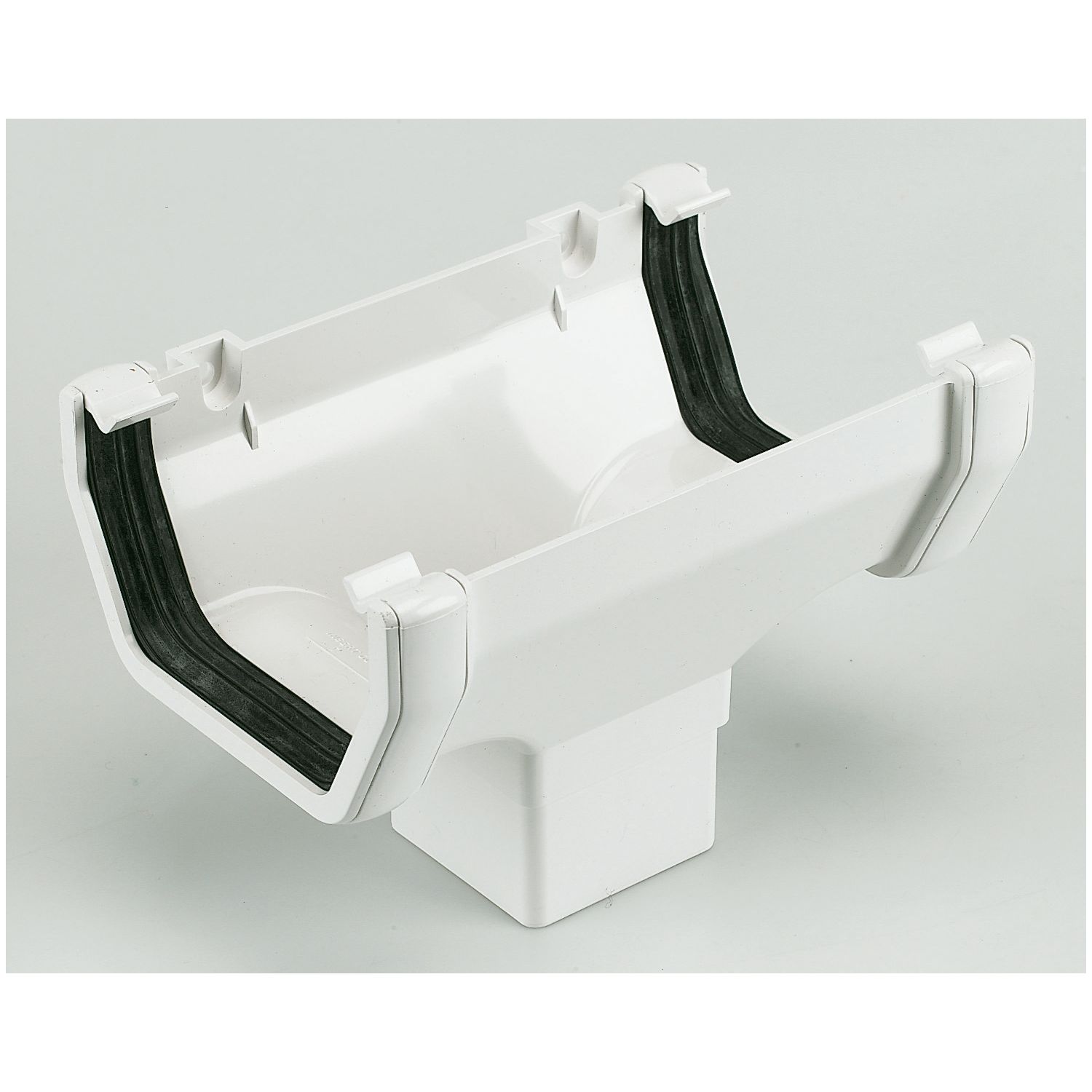 FloPlast uPVC Square Running Outlet White 114mm x 65mm (17746)