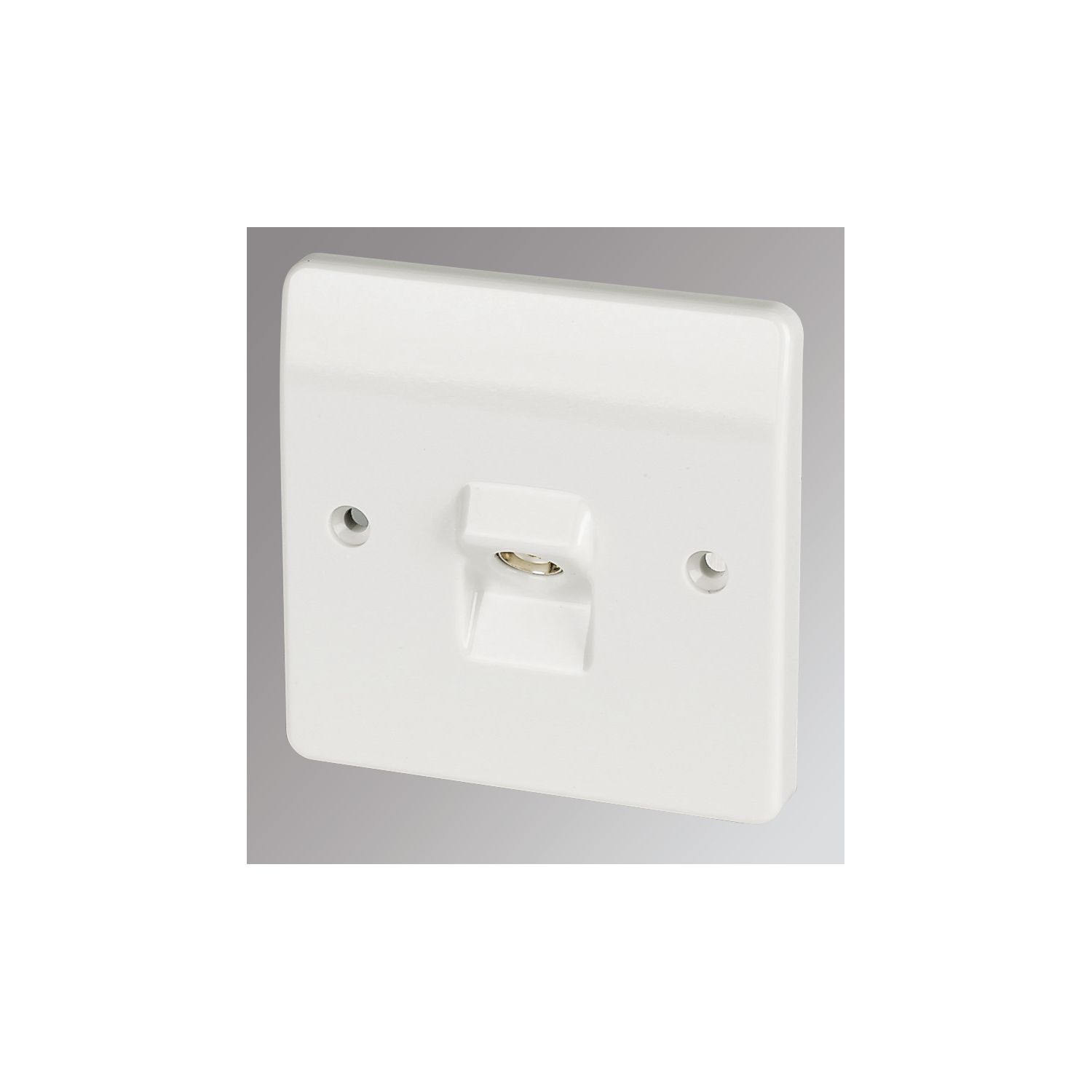 MK Logic Plus 1-Gang Coaxial TV / FM Socket White (17767)