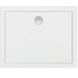 Milan Rectangular Bathroom Shower Tray & Waste White Gloss 1200mm x 700mm x 40mm