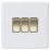 Knightsbridge  10AX 3-Gang 2-Way Light Switch  Matt White