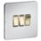 Knightsbridge  10AX 3-Gang 2-Way Light Switch  Matt White