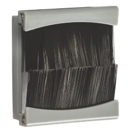 Knightsbridge NETBR2GGY Modular Brush Flex Outlet Grey