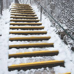 COBA  Black/Yellow GRP Stair Tread 0.75m x 345mm x 55mm