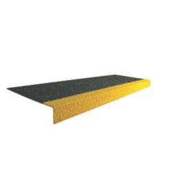 COBA  Black/Yellow GRP Stair Tread 0.75m x 345mm x 55mm