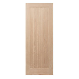 Unfinished Oak Wooden Cottage Internal Door 1981mm x 762mm