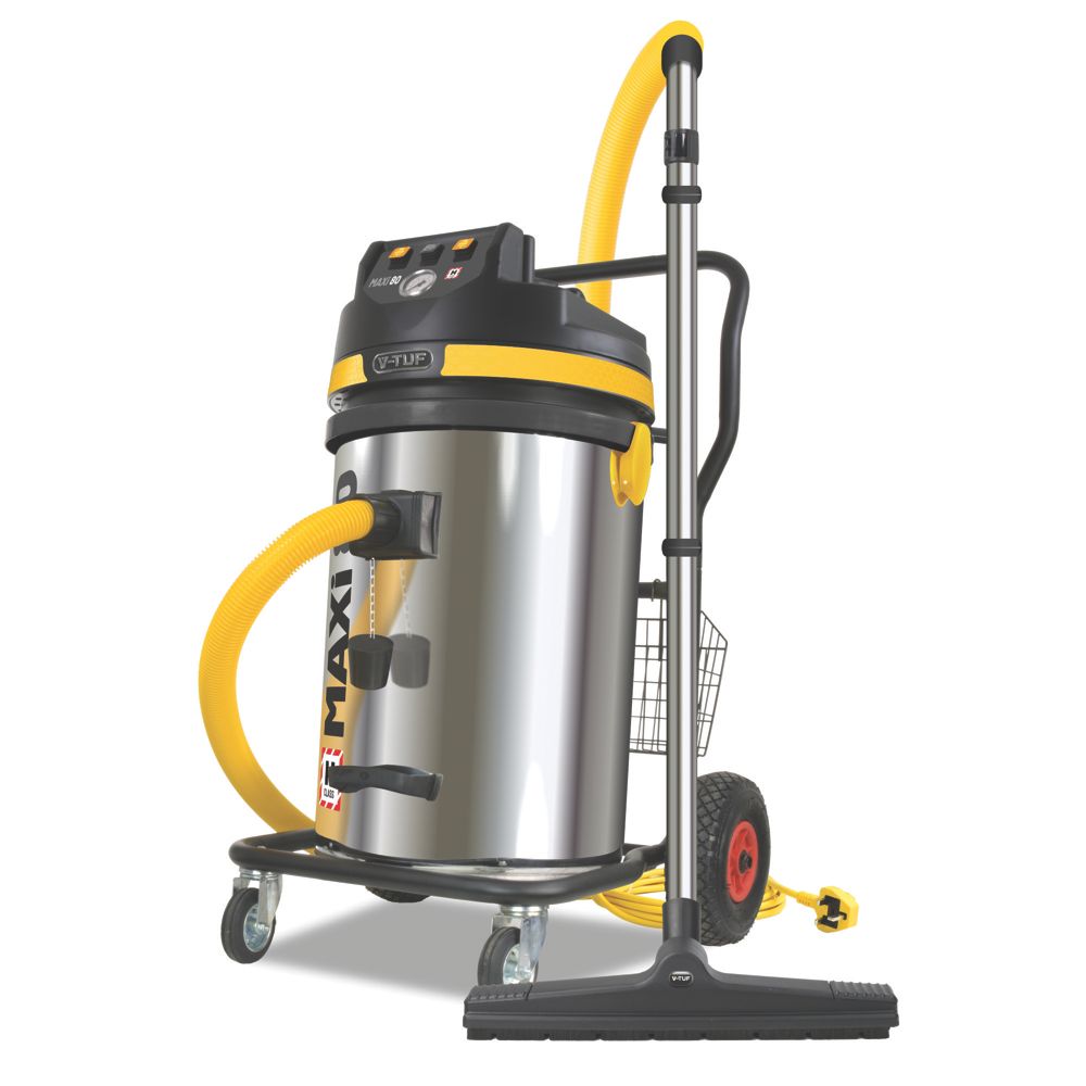 V-Tuf MAXIH240-80L 3500W 80Ltr H Class Industrial Dust Extraction Vacuum Cleaner 240V